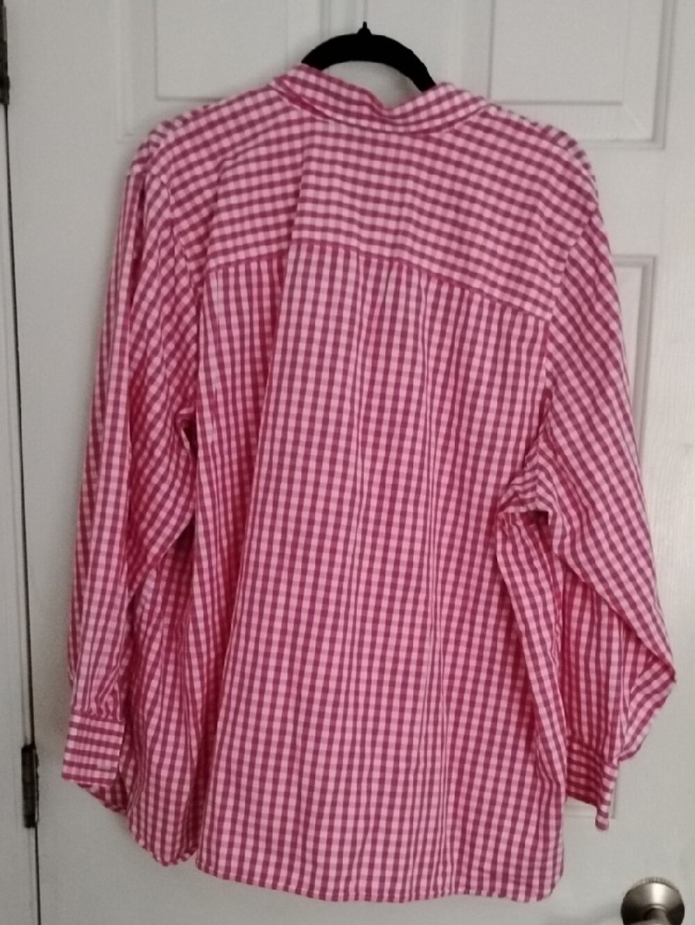 Lands' End Pink and White Gingham Shirt - Picture 10 of 10